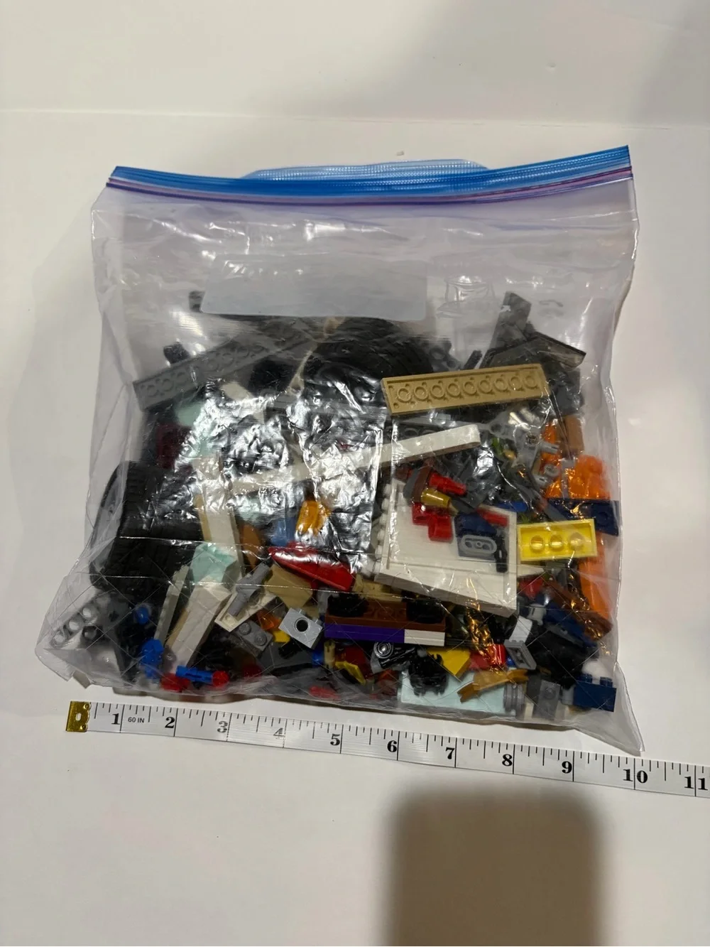 LEGO Mixed Bulk Lot 13.8 oz Bricks Plates Wheels Technic Parts Assorted